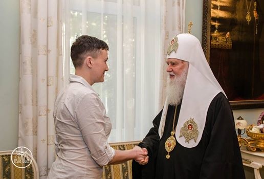 Святійший патріарх Філарет зустрівся з Надією Савченко