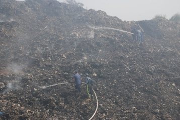 Рятувальники локалізували пожежу на Грибовицькому сміттєзвалищі