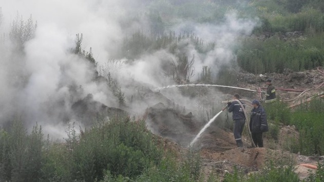 У Львівській області на звалищі Жидачіва четвертий день триває пожежа