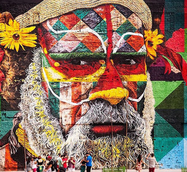 Бразильський художник створив самий великий в світі вуличний мурал для Олімпіади