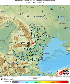 В Україні та Румунії стався землетрус до 6 балів