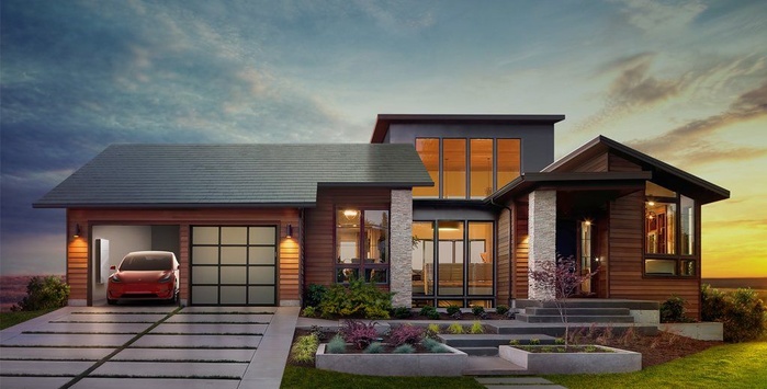 Tesla представила дах для будинку із сонячними панелями