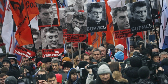 «Марш пам'яті Бориса Нємцова» в Москві зібрав близько 10 тис. чоловік