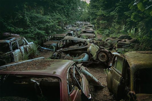 Вражаючі кладовища старих машин зі всієї Європи