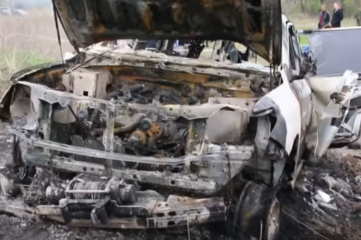 Оприлюднено відео з місця вибуху автомобіля ОБСЄ