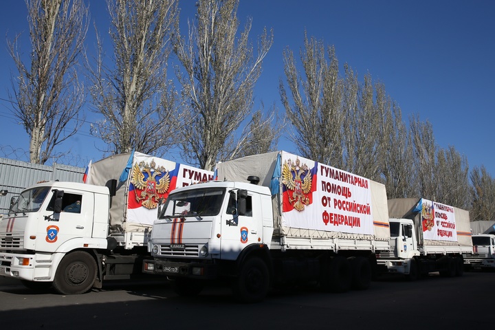 На Донбас заїхав путінський «гумконвой»: авто з медикаментами майже порожнє
