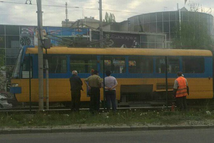 У Києві горів швидкісний трамвай