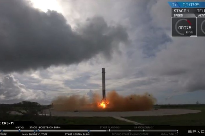 Компанія SpaceX запустила ракету-носій з вантажем для Міжнародної космічної станції