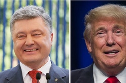  Петро Порошенко і Дональд Трамп 