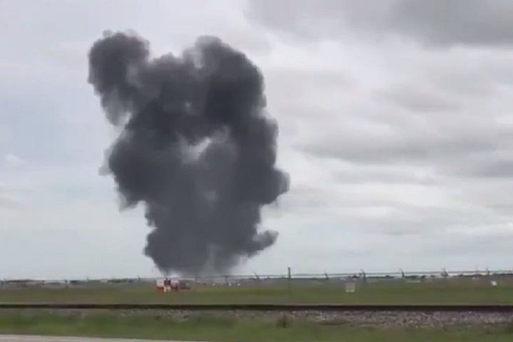 У Техасі розбився оснащений боєприпасами винищувач F-16