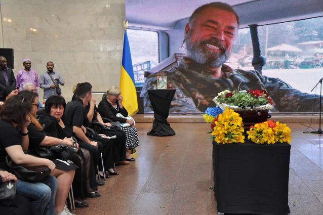 У Києві попрощалися з ветераном АТО, вбитим біля Золотих воріт