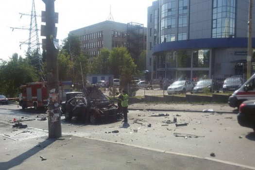 Під час вибуху автомобіля полковника ГУР у Києві постраждали двоє перехожих 