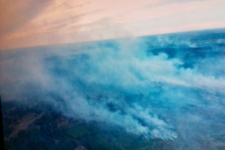 На полигоне Минобороны вторые сутки тушат масштабный пожар