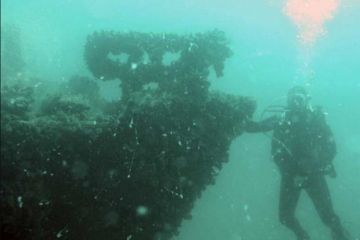 На Одещині виявили затоплене німецьке судно з боєприпасами