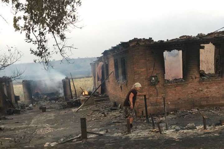 Пожежа на Донеччині знищила маленьке село: опубліковано фото