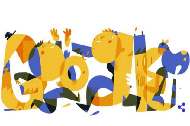 Google привітав українців з Днем Незалежності яскравим дудлом