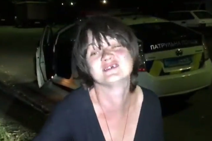 У Києві п'яна жінка лежала під парканом, а її дитину облизував пес (відео)