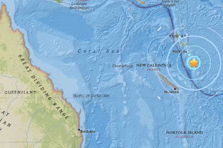 В Тихому океані зафіксовано землетрус магнітудою 6,4