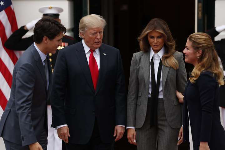 Меланія Трамп на зустріч з Трюдо одягла елегантний чоловічий костюм