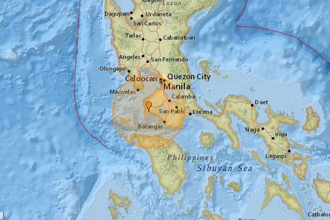 На Філіппінах зафіксовано землетрус магнітудою 5,4