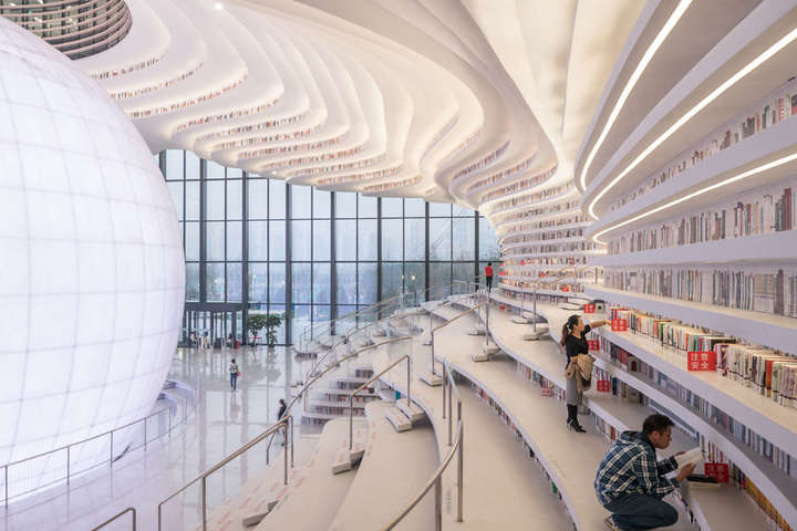 Архитектура: Библиотека будущего в китайском Тяньцзине