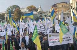 На мітинг під Радою проти продажу землі іноземцям прийшла Тимошенко