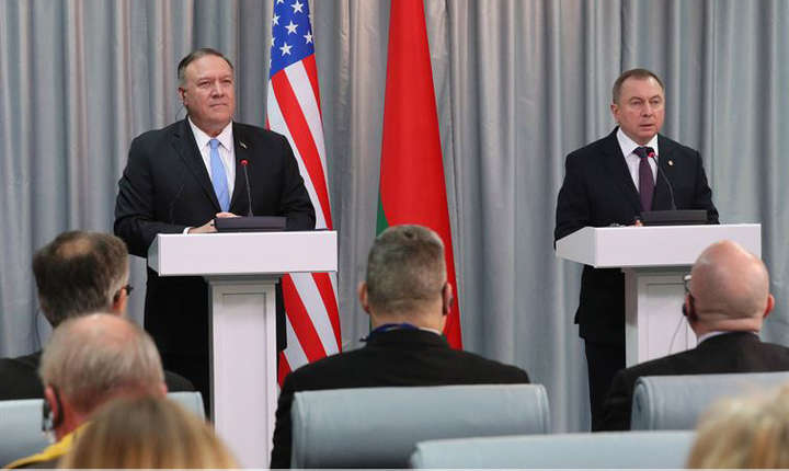 Помпео заявив, що США поки не готові до остаточного зняття санкцій з Білорусі