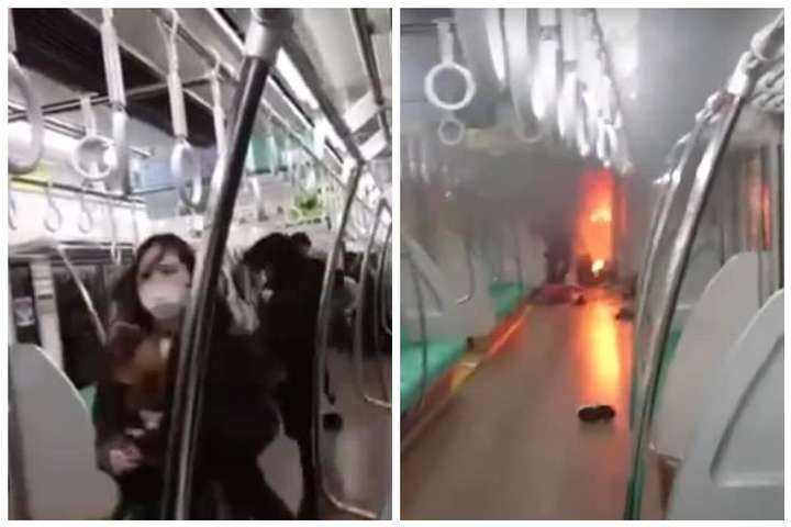 У токійському метро невідомий напав із ножем на пасажирів і влаштував пожежу (відео)