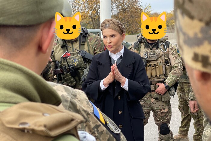 Тимошенко показала котиків на Херсонщині (фото)