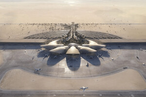 Саудівська Аравія показала, як будує аеропорт майбутнього у пустелі (панорамні фото)