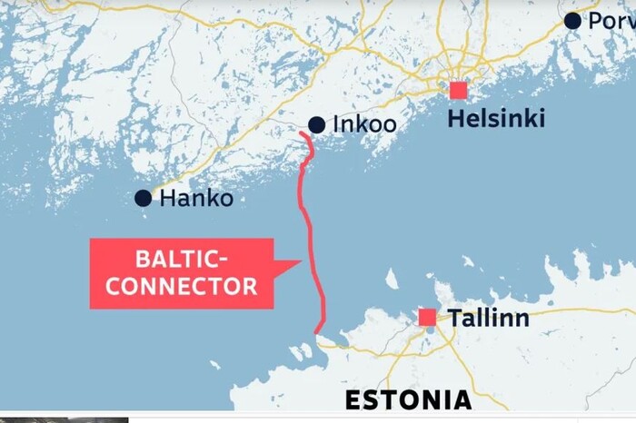 Росія атакувала газопровід між Фінляндією та Естонією