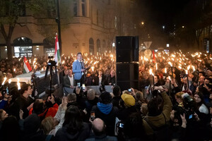 Акція протесту проти уряду Віктора Орбана в Будапешті