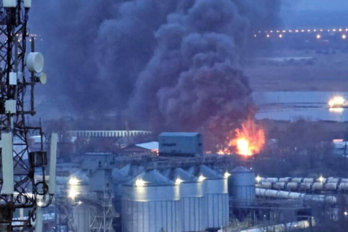 У Ростові сталася пожежа на зерновому терміналі (відео)