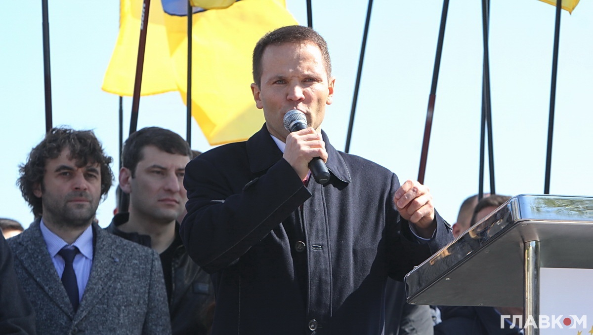 Юрій Дерев'янко під час об'єднання політичних сил (фото: Станіслав Груздєв)