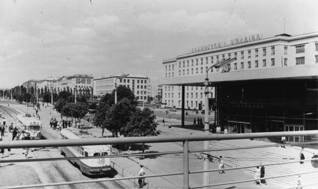 Шулявська транспортна розв’язка 60 років тому (фото: Старый Киев)