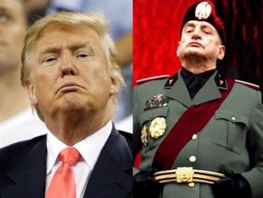 Американці порівнюють Дональда Трампа з Беніто Мусолліні через схожість жестів та риторики