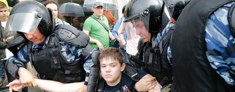 Опозиційні протести в Росії були брутально подавлені поліцією. Фото: DPA/AP