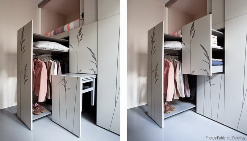 Квартира-трансформер: спальня, кухня, гардероб и ванная на 8 квадратных метрах (фото 3)