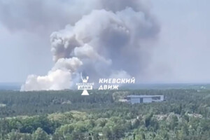 На Київщині спалахнула сильна лісова пожежа (відео)