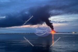 За інформацією, у Темрюкському районі спалахнула нафтобаза після атаки безпілотного літального апарату