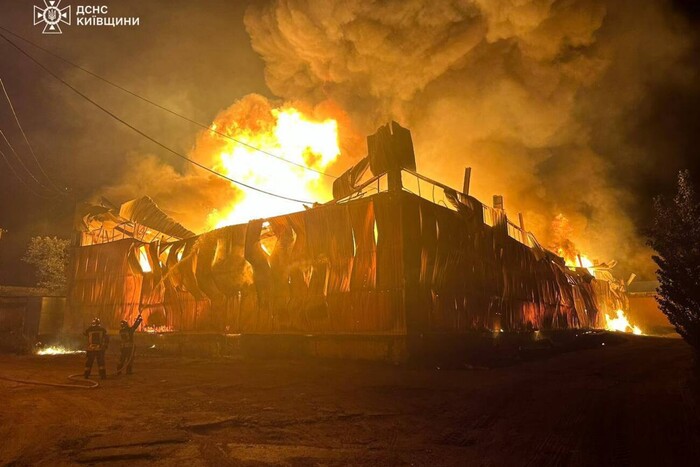 Під Києвом спалахнула масштабна пожежа (фото)
