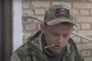 Кадр з пропагандистського фільму про окупантів