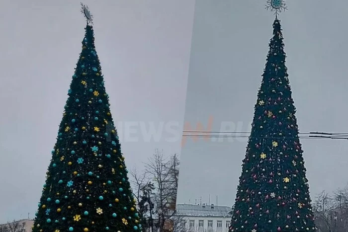 У Нижньому Новгороді встановлено ялинку з синьо-жовтими прикрасами. Реакція жителів