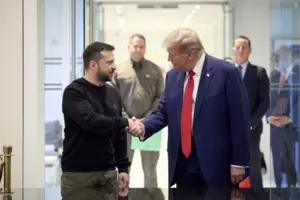 Президент України Володимир Зеленський та обраний президент США Дональд Трамп