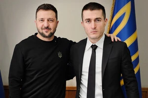 Лекс Фрідман (справа) і Володимир Зеленський