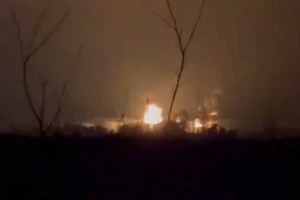 Пожежа на території нафтобази у Лісках