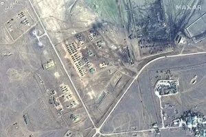 Один із супутникових знімків Maxar, який показує тренування окупаційних військ у Криму