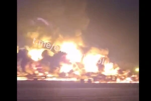 Кадр з пожежі на ППН «Кавказька» обєкті станом на 21.03