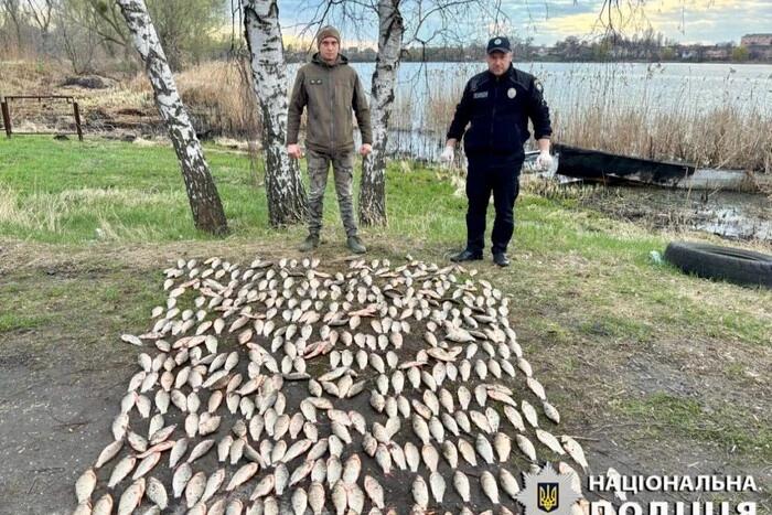 Сітки замість вудки: на Білоцерківщині затримано браконьєра з багатим уловом