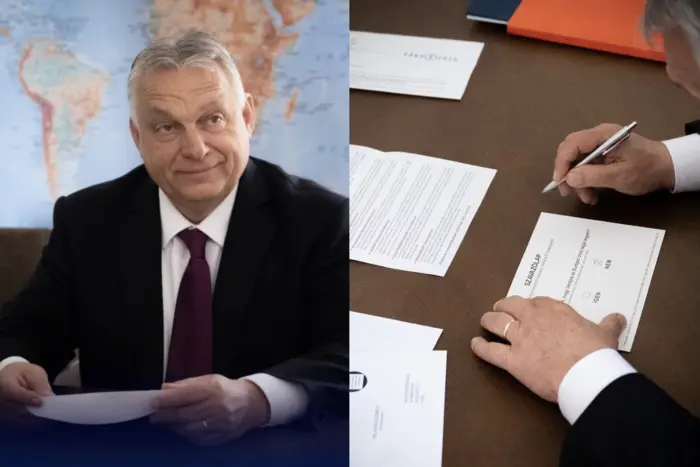 Орбан показав, як демонстративно «голосує проти» вступу України в Євросоюз
